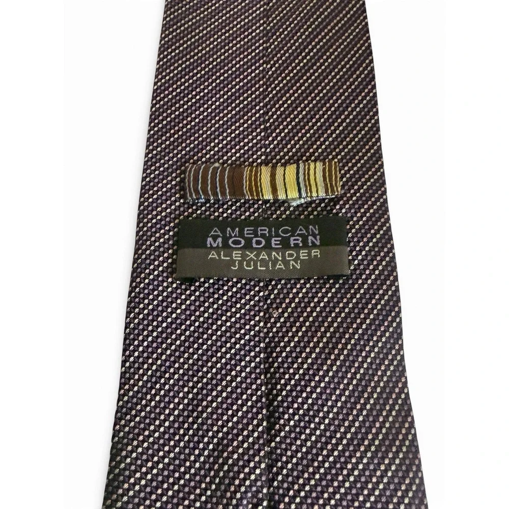 American Modern‎ Alexander Julian Silk Tie Purple Micro Dot Necktie